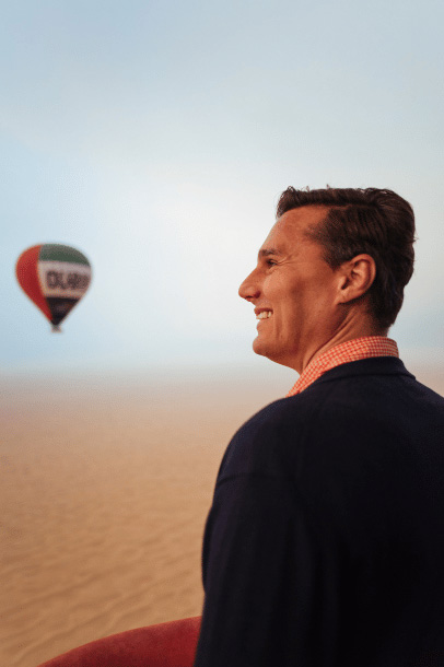 First Blind Man To Go Hot Air Ballooning In Dubai